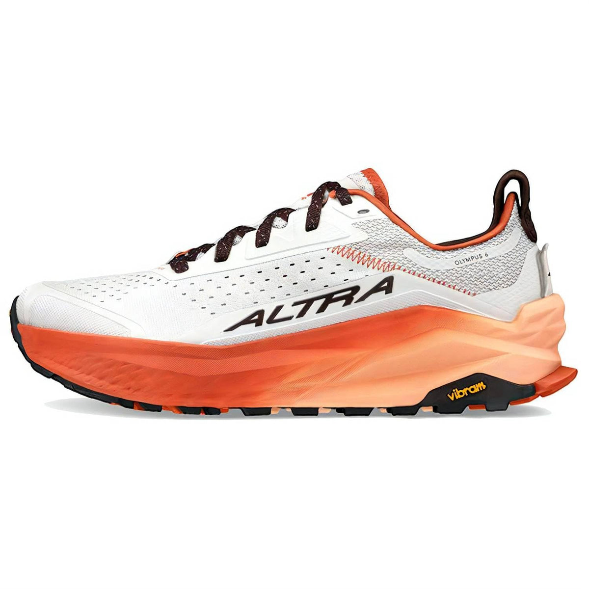 ALTRA Men's Olympus 6 Trail Running Shoe, Gray/Orange, 11.5