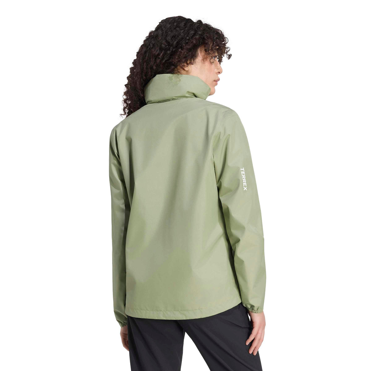 adidas Women's Terrex Multi Essentials 2 Layer Climaproof Rain Jacket, Tent Green, Large