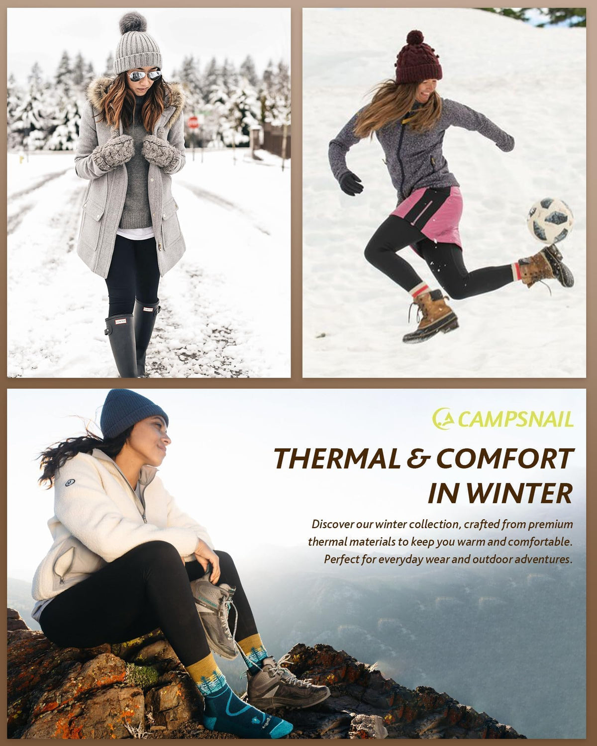 Fleece Lined Leggings Women - Thick Winter Thermal Warm Pants Medium