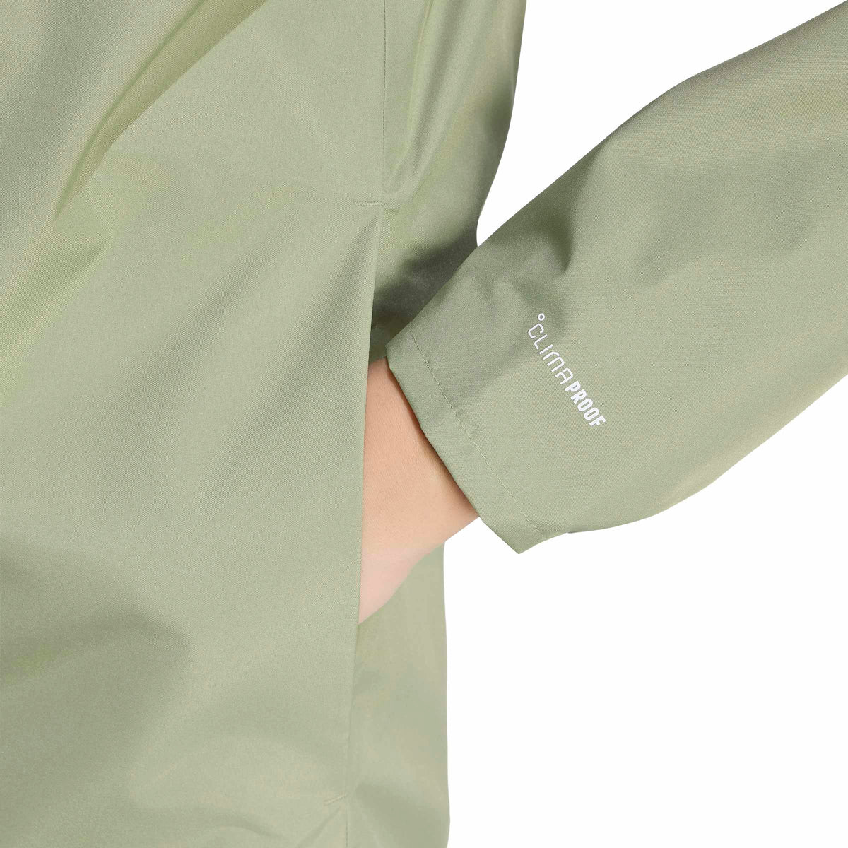 adidas Women's Terrex Multi Essentials 2 Layer Climaproof Rain Jacket, Tent Green, Large