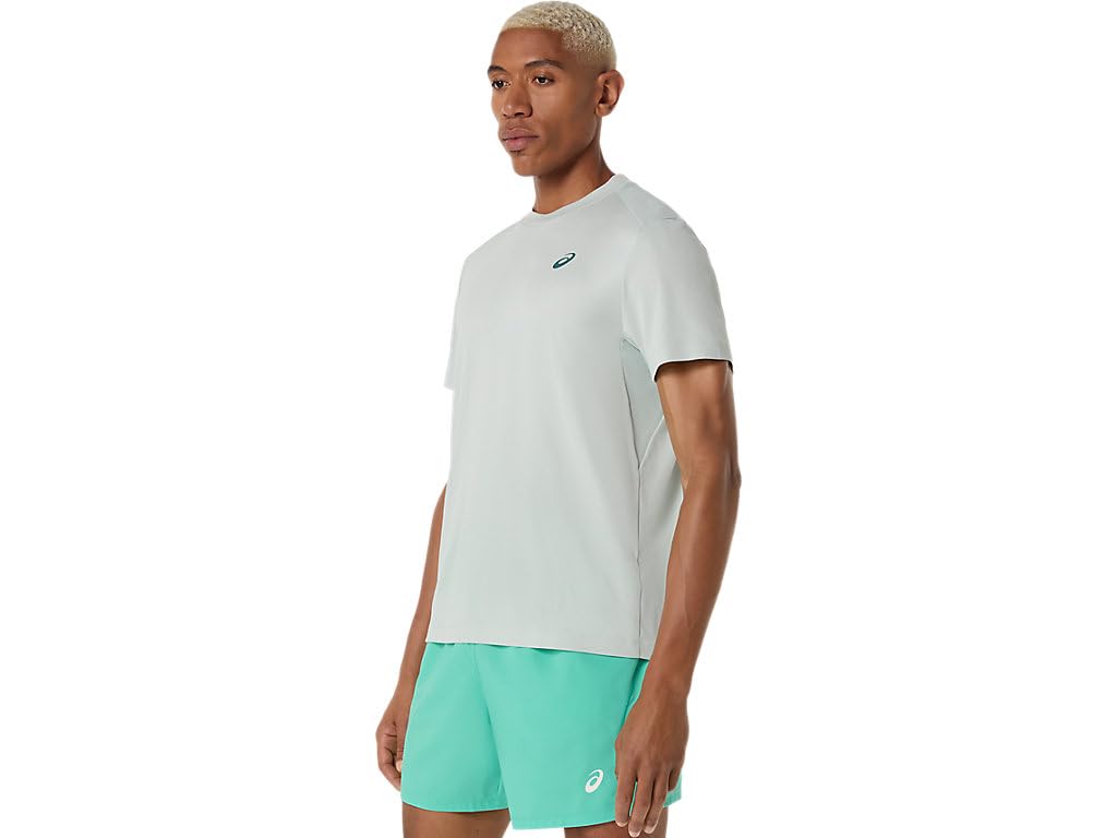 ASICS Men's Court SS TOP Tennis Apparel, M, Cold Moss