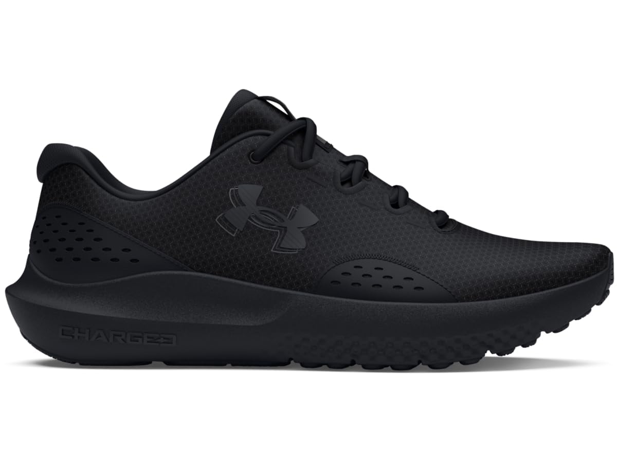Under Armour Men's Charged Surge 4, 002 Black, 10.5