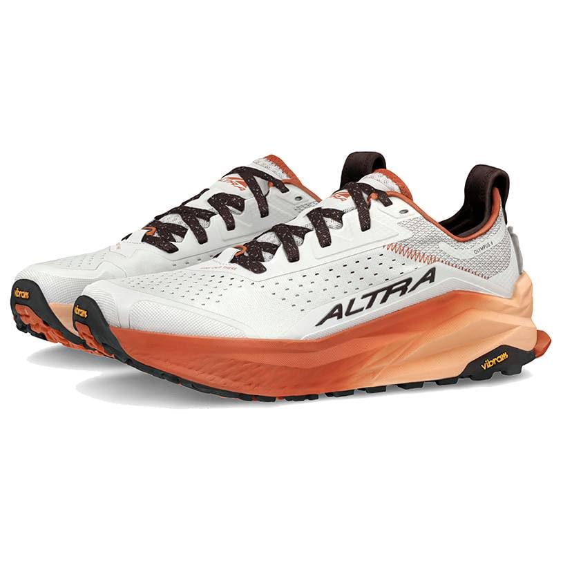 ALTRA Men's Olympus 6 Trail Running Shoe, Gray/Orange, 11.5