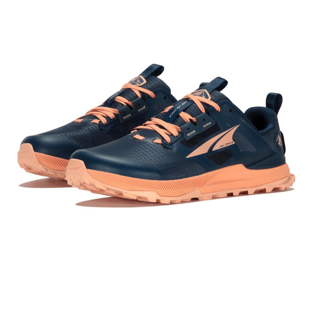 ALTRA Women's Lone Peak 8 Trail Running Shoe, Navy/Coral, 8.5
