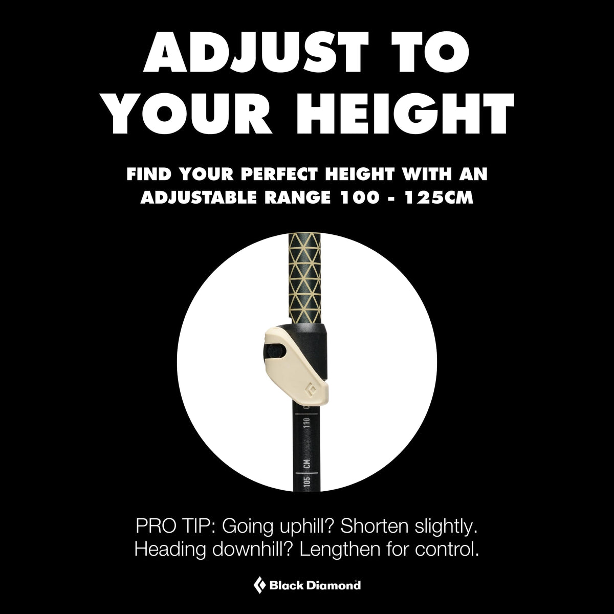 BLACK DIAMOND Trail Trekking Poles Aluminum (Pair), Picante