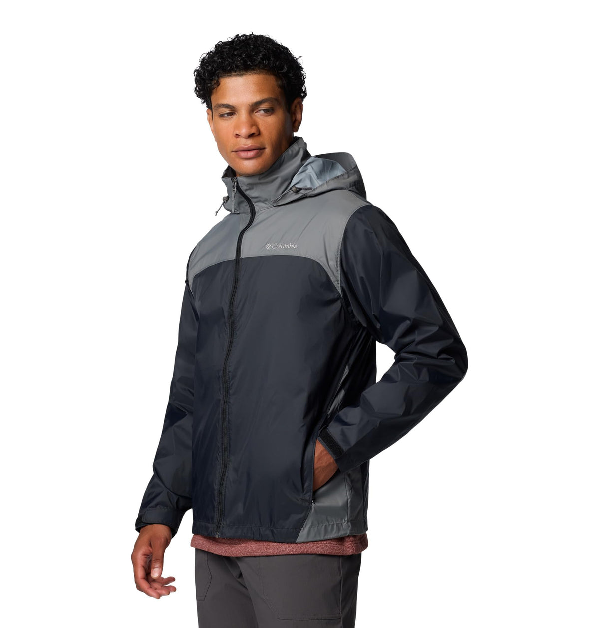 Columbia Men's Glennaker Lake II Rain Jacket, Black/City Grey, Medium