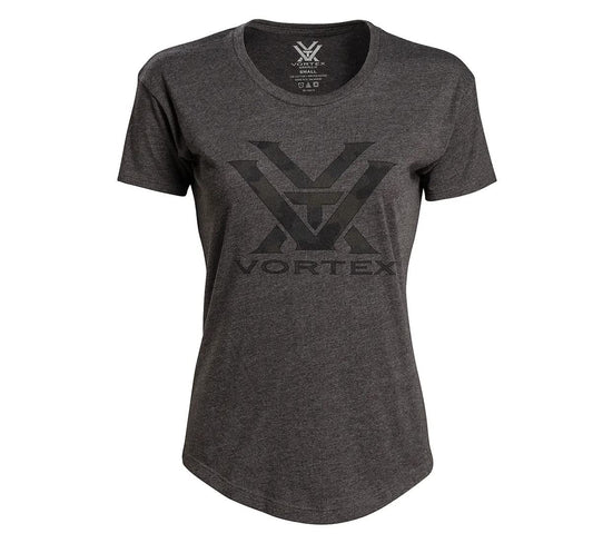 Vortex Women's Camo Logo Short Sleeve Shirts (Charcoal Heather, Small)