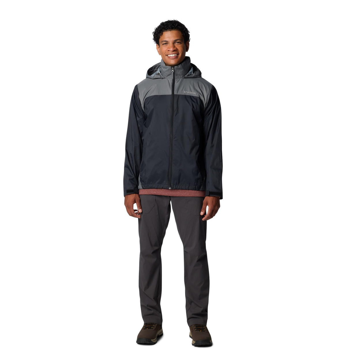 Columbia Men's Glennaker Lake II Rain Jacket, Black/City Grey, Medium