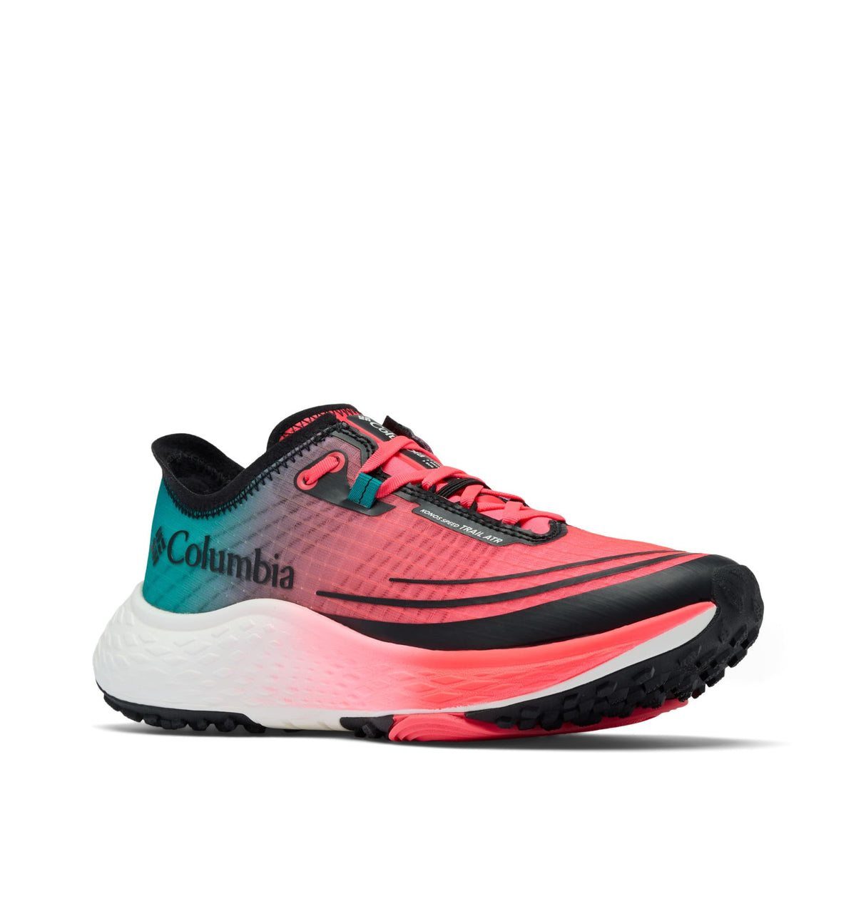 Columbia Women's Konos Speed Trail ATR, Neon Sunrise/Teal Chloride, 10.5