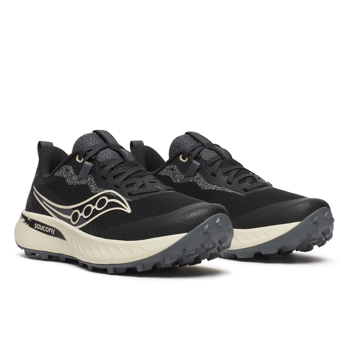 Saucony Women's Peregrine 15 Sneaker, Black/Pearl, 7.5