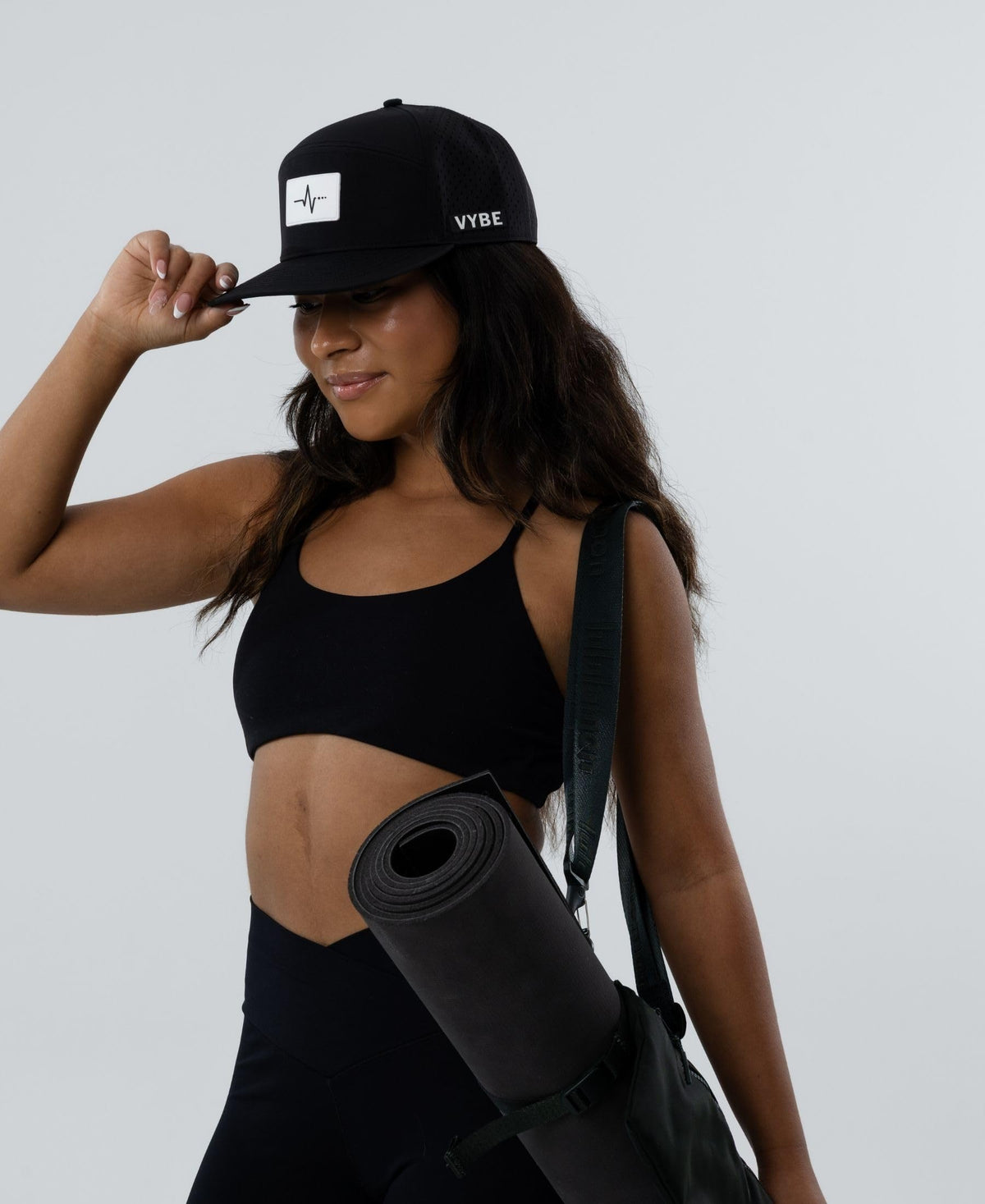 VYBE 639 Flow Performance Snapback Hat – Water Resistant, Breathable, Moisture Wicking Athletic Cap (Midnight Vybe)