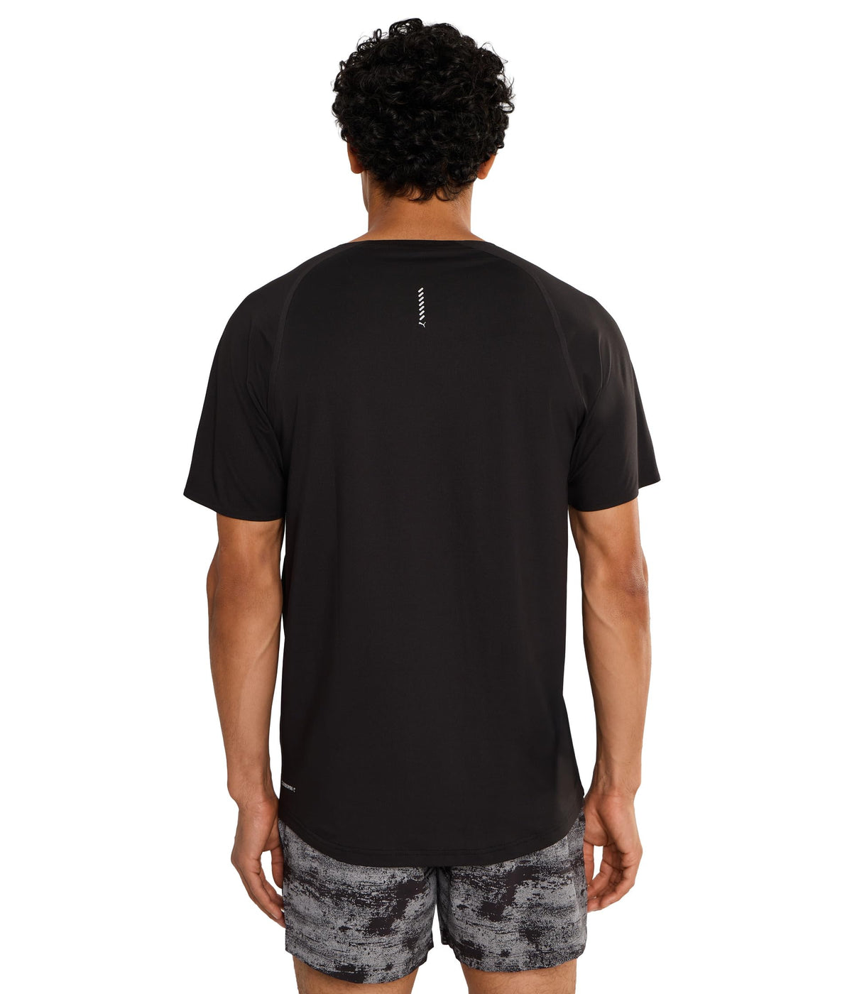 PUMA Mens Run Cloudspun Crew Neck Short Sleeve Athletic Casual Tops Casual - Black - Size M