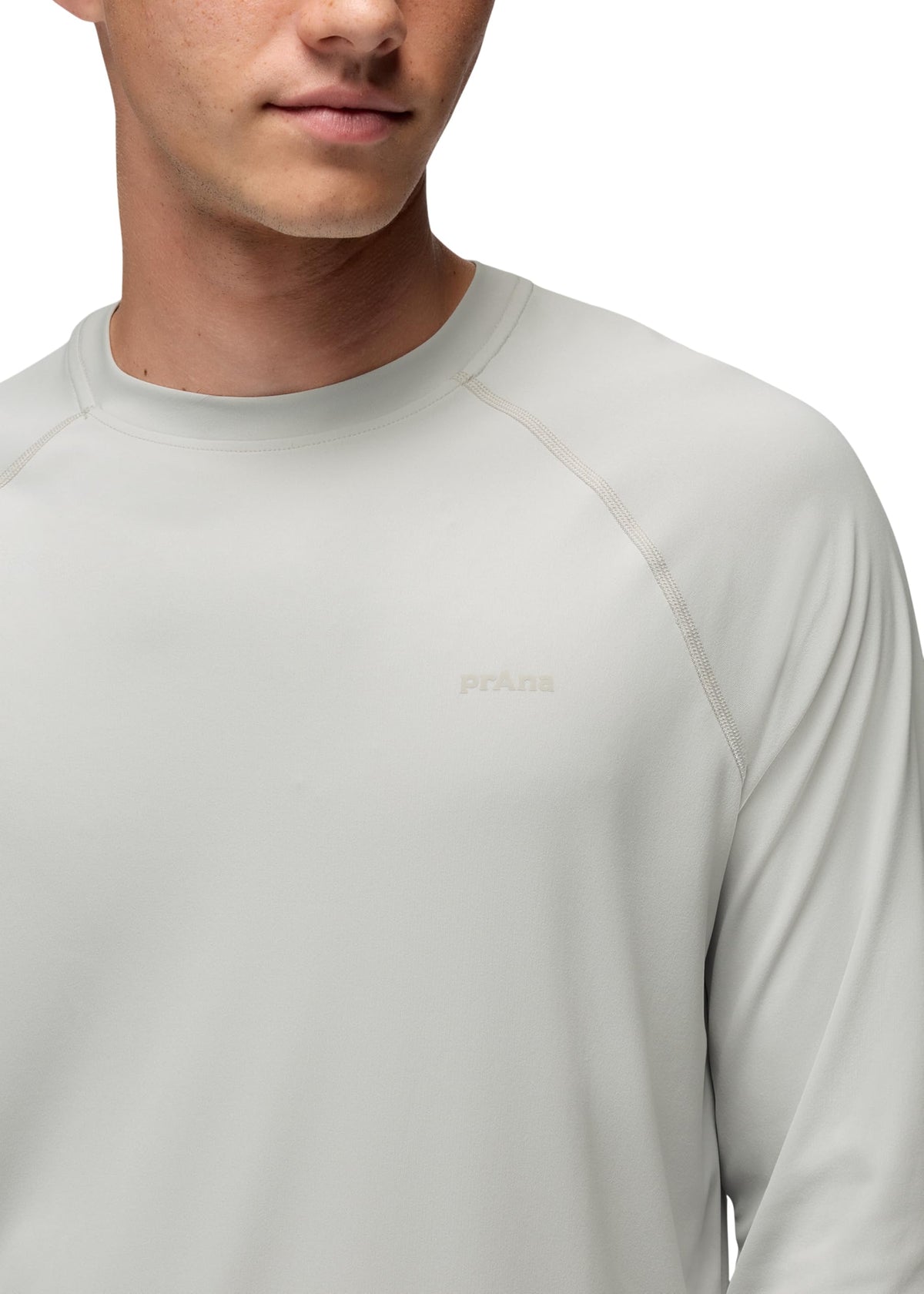 prAna Mens Sol Shade Long Sleeve Crew, River Rock, Small