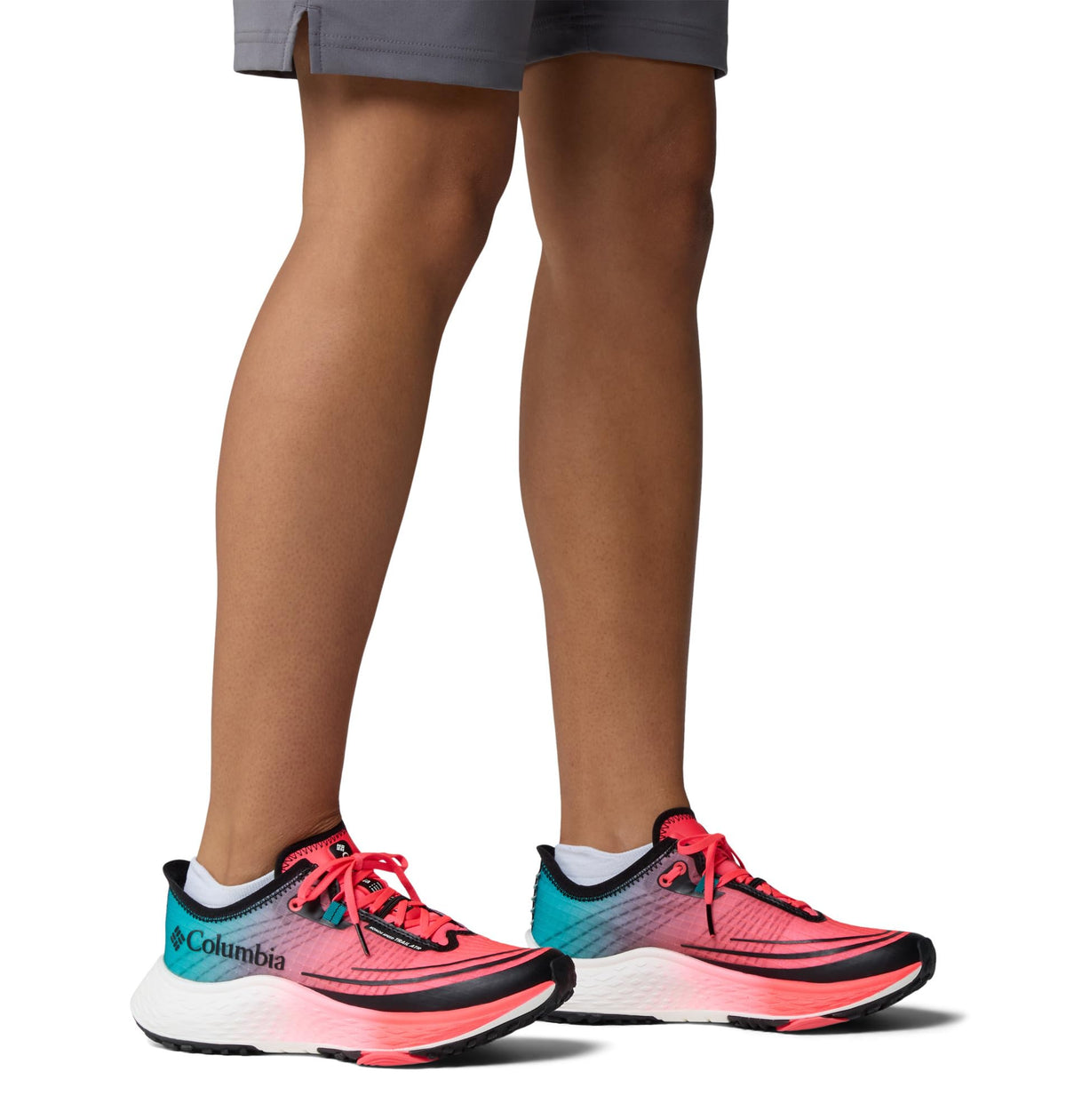 Columbia Women's Konos Speed Trail ATR, Neon Sunrise/Teal Chloride, 10.5