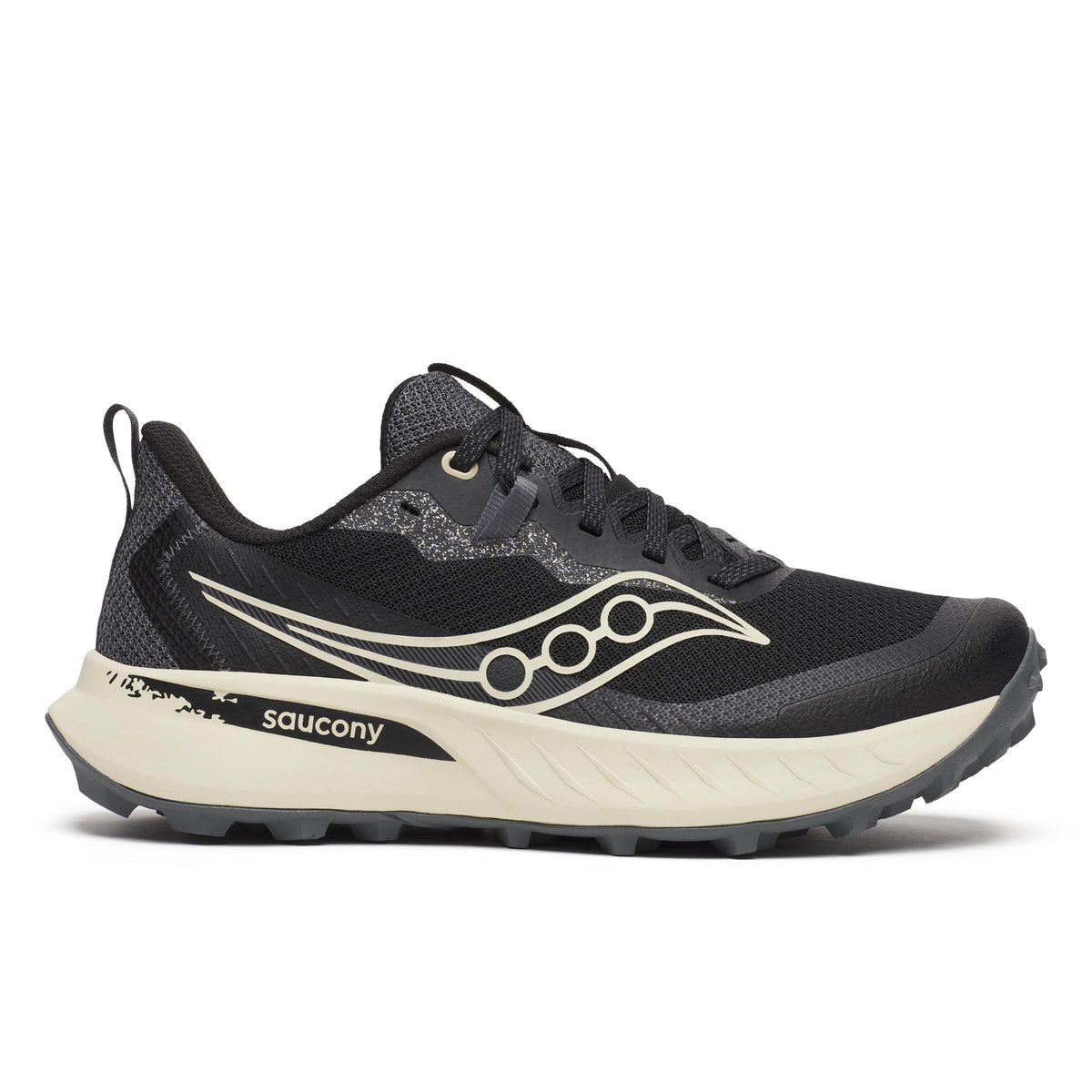 Saucony Women's Peregrine 15 Sneaker, Black/Pearl, 7.5