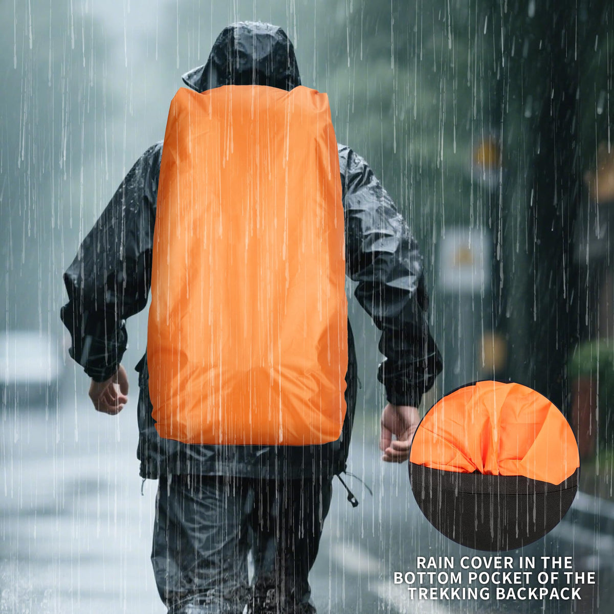 W WINTMING 60L Hiking Backpack with Rain Cover Waterproof Camping Backpack with Shoes Warehouse for Backpacking Treeking Climbing