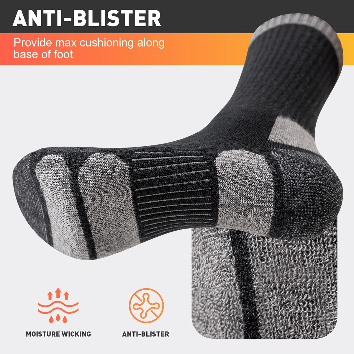 Niorasen Merino Wool Socks for Men & Women, Thermal Winter Crew Warm Socks