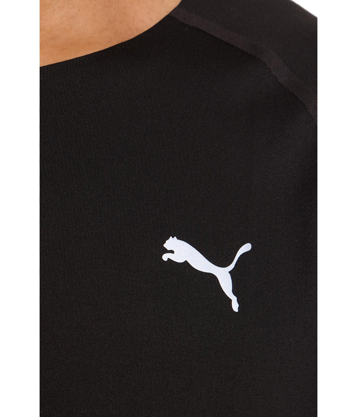 PUMA Mens Run Cloudspun Crew Neck Short Sleeve Athletic Casual Tops Casual - Black - Size M